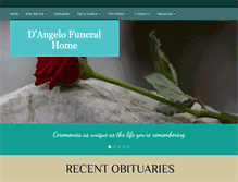 Tablet Screenshot of dangelofuneralhome.com